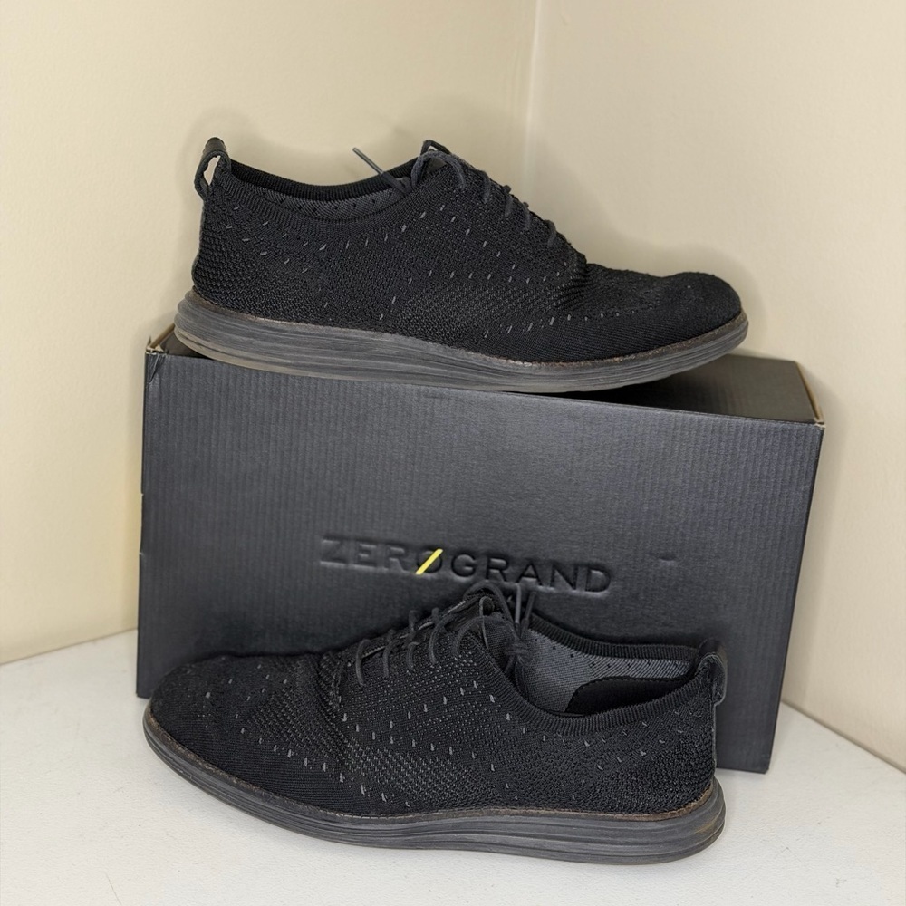 Cole Haan Men's Black Knit Oxford Shoes